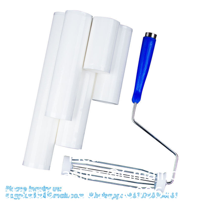 Hoge kleefstof Herbruikbare wasbare vloer Plafondschoonmaak Silicone Kleverige lint Roller kleverige kleverige rubber siliciumstof