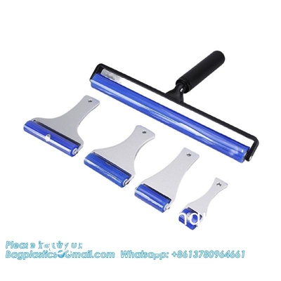 Hoge kleefstof Herbruikbare wasbare vloer Plafondschoonmaak Silicone Kleverige lint Roller kleverige kleverige rubber siliciumstof