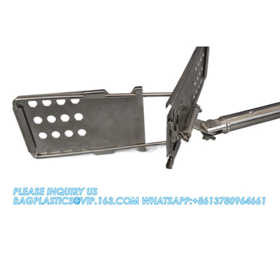 Roestvrij staal Flat Mop Herbruikbare Mop Lab Microfibre Stof Mopping Hoofd frame ESD Mop Met Telescopisch Handvat