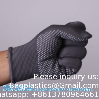 PVC-handschoenen met stippels PVC-handschoenen voor het afvoeren van spullen slijtvast Amd-anti-slip-bescherming van het werk Kleefhandschoenen voor mannen en vrouwen