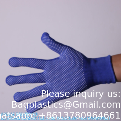 PVC-handschoenen met stippels PVC-handschoenen voor het afvoeren van spullen slijtvast Amd-anti-slip-bescherming van het werk Kleefhandschoenen voor mannen en vrouwen