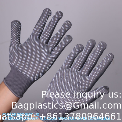 PVC-handschoenen met stippels PVC-handschoenen voor het afvoeren van spullen slijtvast Amd-anti-slip-bescherming van het werk Kleefhandschoenen voor mannen en vrouwen