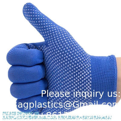 PVC-handschoenen met stippels PVC-handschoenen voor het afvoeren van spullen slijtvast Amd-anti-slip-bescherming van het werk Kleefhandschoenen voor mannen en vrouwen