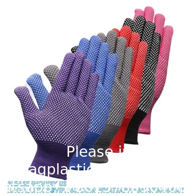 PVC-handschoenen met stippels PVC-handschoenen voor het afvoeren van spullen slijtvast Amd-anti-slip-bescherming van het werk Kleefhandschoenen voor mannen en vrouwen