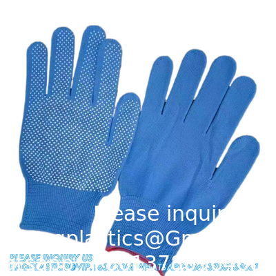 PVC-handschoenen met stippels PVC-handschoenen voor het afvoeren van spullen slijtvast Amd-anti-slip-bescherming van het werk Kleefhandschoenen voor mannen en vrouwen
