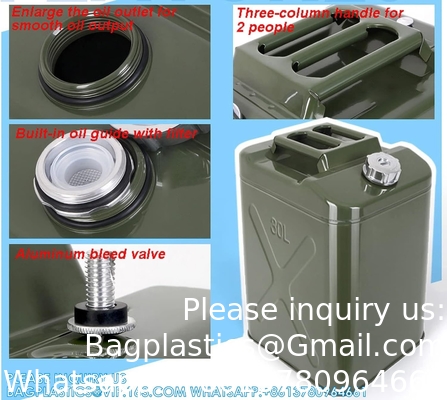 ROSTELLOOS STEEL METAL SPUUT Diesel brandstofcontainer olieblaas BENZINTANKEN PLASTISCHE JERRYCAN HOLDER CASOLINE CANISTER