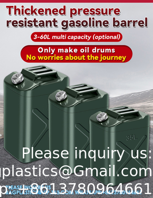Metalen 60 liter Jerry Can 60l Stalen Jerry Can Benzintank Jerry Gas Can Holder Metalen vergrendelbare Jerry Can Mount Rack