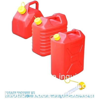 Rood Kleur 2,5 Gallon Plastic Gas Jerry Can 10 Liter HDPE Benzine Diesel Brandstof Container Flexible Spout