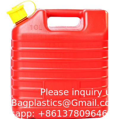 Rood Kleur 2,5 Gallon Plastic Gas Jerry Can 10 Liter HDPE Benzine Diesel Brandstof Container Flexible Spout