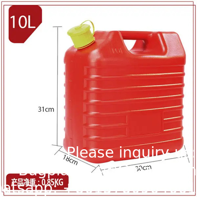 Rood Kleur 2,5 Gallon Plastic Gas Jerry Can 10 Liter HDPE Benzine Diesel Brandstof Container Flexible Spout