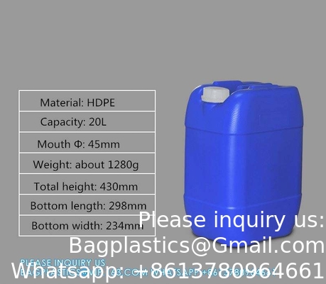 20L brandstoftanks Plastic Car Jerry Can Mount Motorcycle Oil Container Chemische vloeibare afvalcontainers Canister