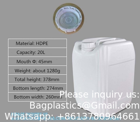20L brandstoftanks Plastic Car Jerry Can Mount Motorcycle Oil Container Chemische vloeibare afvalcontainers Canister