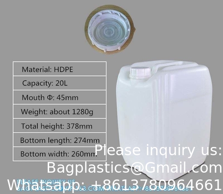 20L brandstoftanks Plastic Car Jerry Can Mount Motorcycle Oil Container Chemische vloeibare afvalcontainers Canister