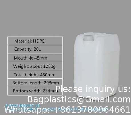 20L brandstoftanks Plastic Car Jerry Can Mount Motorcycle Oil Container Chemische vloeibare afvalcontainers Canister