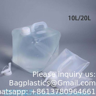 Noodbenodigdheden 5L 10L 20L opvouwbare watercontainer met kartonnen doos Plastic vloeistofopslag emmer