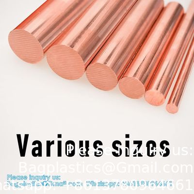 Ruime koperen staaf met een diameter van 8 mm Messing metalen staaf 1/4" ((7mm) Dia 7.87" Lengte CU