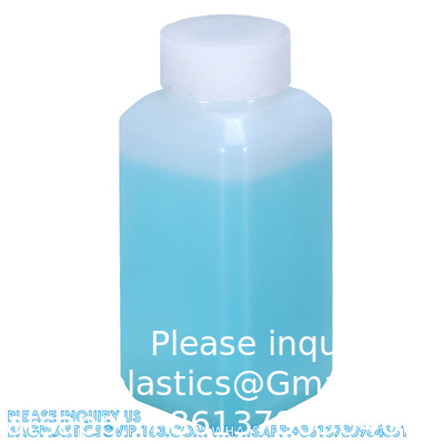 Groothandel HDPE lege kleine plastic poeder vaste stoffen Container Chemische vloeistoffflessen met ringkap