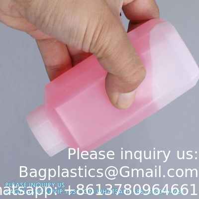 Groothandel HDPE lege kleine plastic poeder vaste stoffen Container Chemische vloeistoffflessen met ringkap