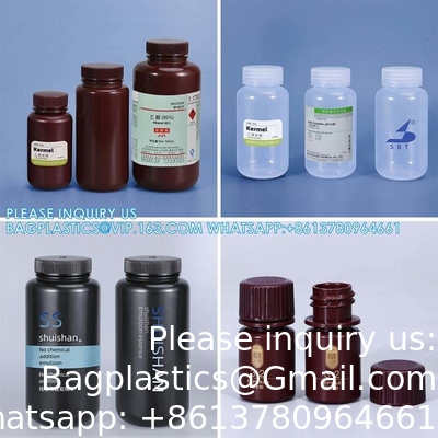 5 ml-1000 ml laboratorium PP breedmond HDPE Amber wit sterilisatie type container reagensfles