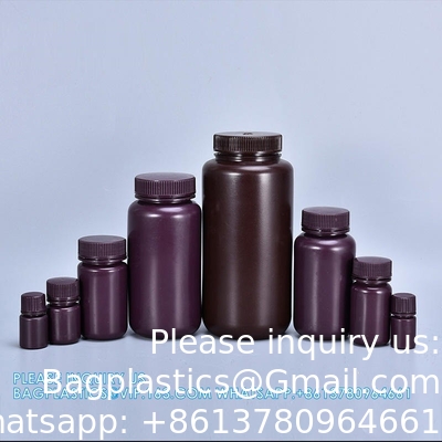 5 ml-1000 ml laboratorium PP breedmond HDPE Amber wit sterilisatie type container reagensfles