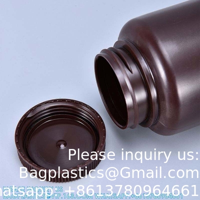 5 ml-1000 ml laboratorium PP breedmond HDPE Amber wit sterilisatie type container reagensfles