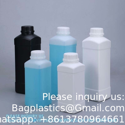 500 ml 100 ml Custom Logo Printing Vierkante Plastic Flasje Voor Melk Vloeistof Verpakking Farmaceutische Flasje