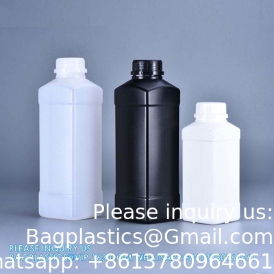 500 ml 100 ml Custom Logo Printing Vierkante Plastic Flasje Voor Melk Vloeistof Verpakking Farmaceutische Flasje