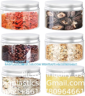 16 oz Plastic potten Helder Plastic Mason potten Berging Containers Breed mond met deksels Voor keuken &amp; huishoudelijke opslag