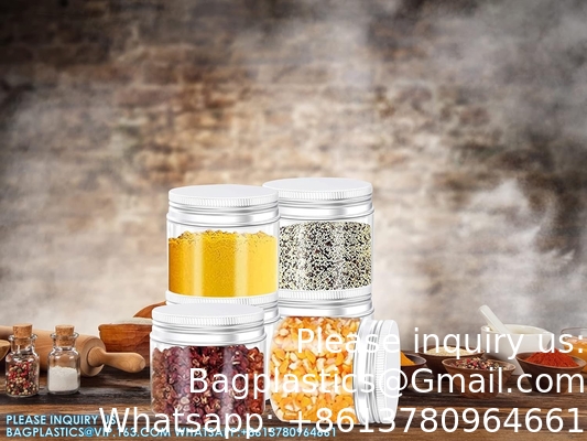16 oz Plastic potten Helder Plastic Mason potten Berging Containers Breed mond met deksels Voor keuken &amp; huishoudelijke opslag