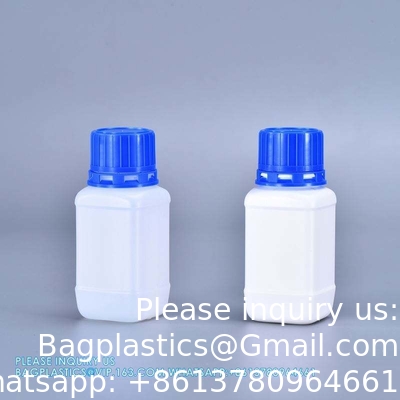 100 ml reagens Plastic fles Wit lege HDPE flessen met inwendige deksel voor de opslag van chemische vloeibare poeder