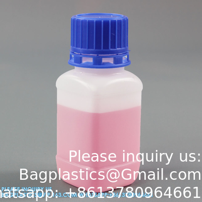 100 ml reagens Plastic fles Wit lege HDPE flessen met inwendige deksel voor de opslag van chemische vloeibare poeder
