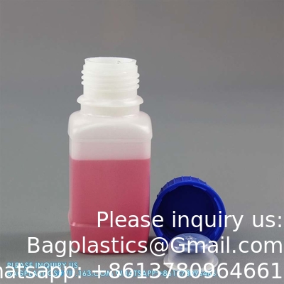 100 ml reagens Plastic fles Wit lege HDPE flessen met inwendige deksel voor de opslag van chemische vloeibare poeder