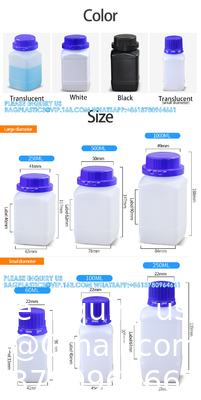 100 ml reagens Plastic fles Wit lege HDPE flessen met inwendige deksel voor de opslag van chemische vloeibare poeder