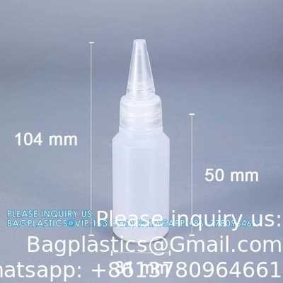 30 ml lege doorschijnende plastic dropperfles voor ogen groothandel plastic squeeze dropper lijmfles met punt