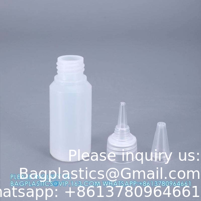 30 ml lege doorschijnende plastic dropperfles voor ogen groothandel plastic squeeze dropper lijmfles met punt
