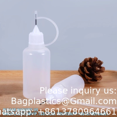 30 ml lege doorschijnende plastic dropperfles voor ogen groothandel plastic squeeze dropper lijmfles met punt