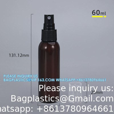 Medische vloeistofverpakking 50 ml 60 ml 100 ml duurzame plastic fles met spuitpompkop voor ontstekingsremmende mist