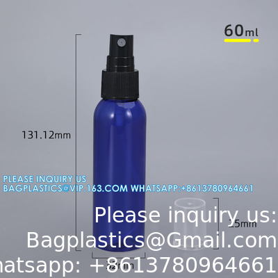 Medische vloeistofverpakking 50 ml 60 ml 100 ml duurzame plastic fles met spuitpompkop voor ontstekingsremmende mist