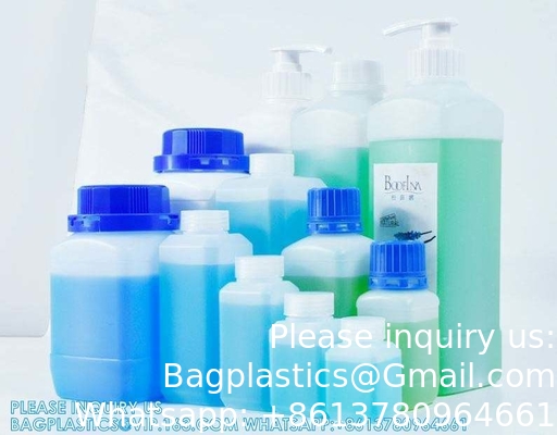 Leeg 250 ml 500 ml 1000 ml breed mond reagens Plastic vierkant fles met binnenkap