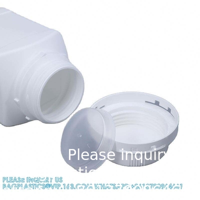 Leeg 250 ml 500 ml 1000 ml breed mond reagens Plastic vierkant fles met binnenkap
