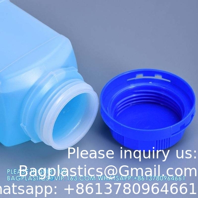 Leeg 250 ml 500 ml 1000 ml breed mond reagens Plastic vierkant fles met binnenkap