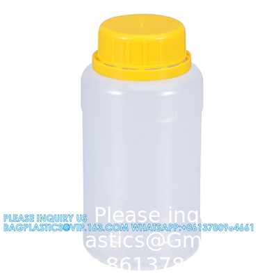 Duidelijke 250 ml Ronde Plastic Vloeibare Reagentiaopslag Container Voedsel PP materiaal Fles Luchtdicht Afdichting