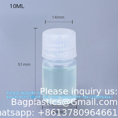 Groothandel 5 ml PP Duurzaam Kleine Ronde Bruine En Witte Plastic Fles Voedingsmiddelen Privé Label Geneeskunde Vloeibare Verpakking