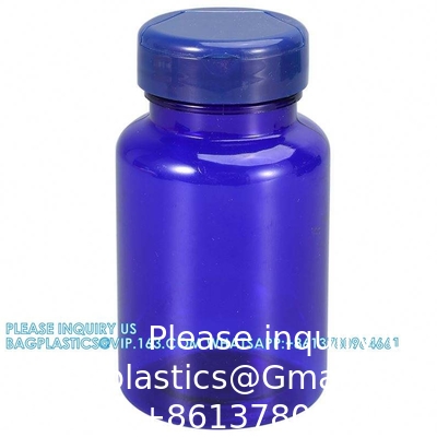 225 ml 300 ml Pillen Medisch Amber PET Farmaceutisch Pillen Capsule Medische flessen met manipulatieveilig deksel