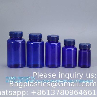 225 ml 300 ml Pillen Medisch Amber PET Farmaceutisch Pillen Capsule Medische flessen met manipulatieveilig deksel
