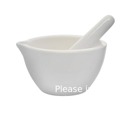 Porseleinen mortel &amp; Pestle Set, 9oz (275ml) - Ongelast slijpoppervlak - Uitstekend voor keuken of laboratorium