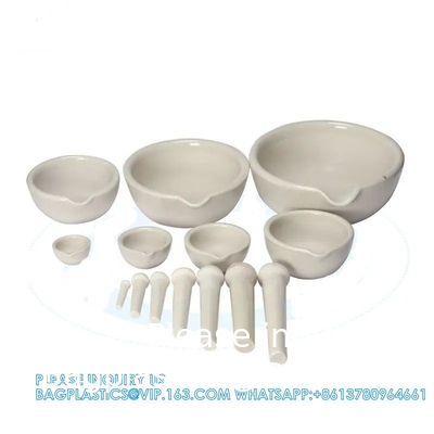 Porseleinen mortel &amp; Pestle Set, 9oz (275ml) - Ongelast slijpoppervlak - Uitstekend voor keuken of laboratorium