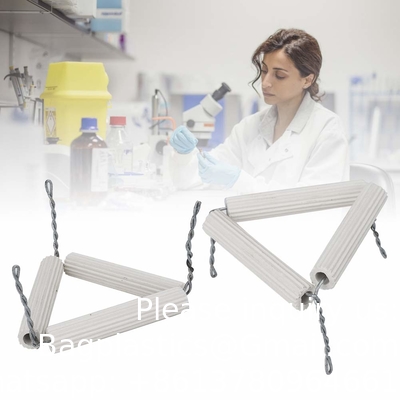 65 mm laboratorium klei driehoek, keramische buizen ijzeren draad hoge temperatuur weerstand smeltkroes driehoek voor laboratorium