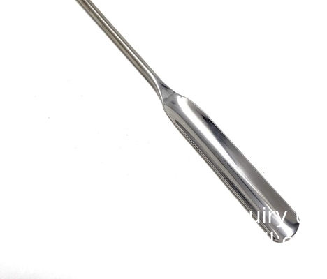 Roestvrij staal micro lab scoop half afgeronde lepel spatula sampler met vinyl handvat (9&quot;) roestvrij staal micro lab
