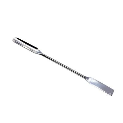 Roestvrij staal micro lab scoop half afgeronde lepel spatula sampler met vinyl handvat (9&quot;) roestvrij staal micro lab